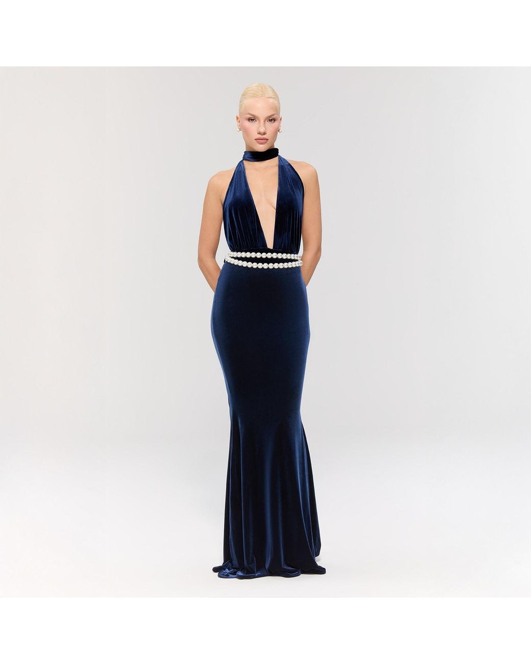 Nur Karaata Blue Emerald Empire Dress