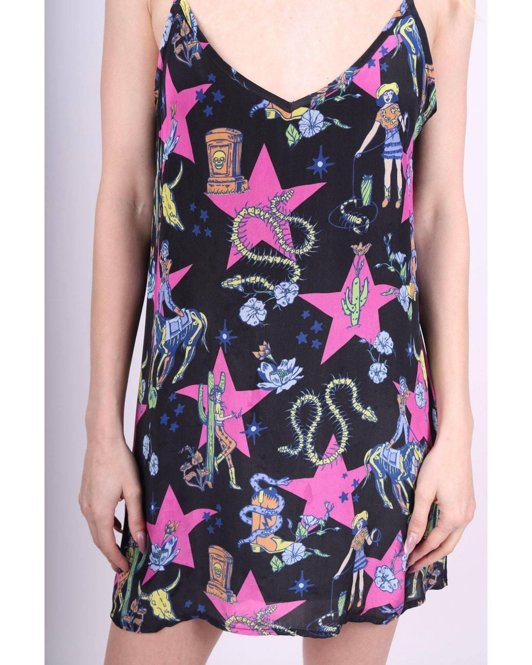 Any Old Iron Red Printed Circus Rider Short Dress