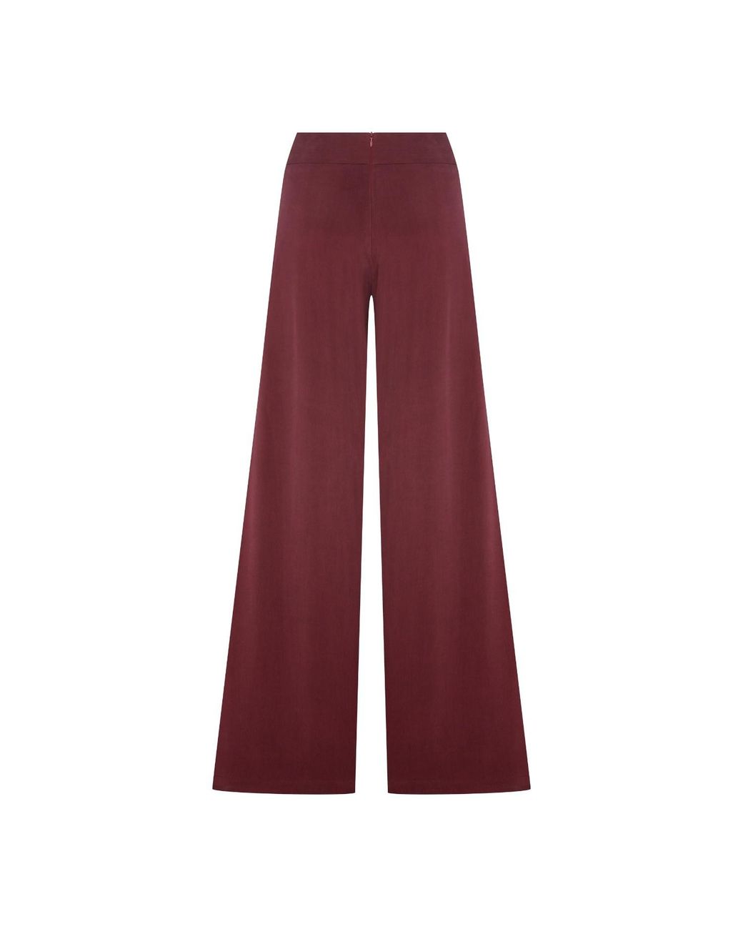 NAZLI CEREN Mui Wide-leg Trousers In Red Plum