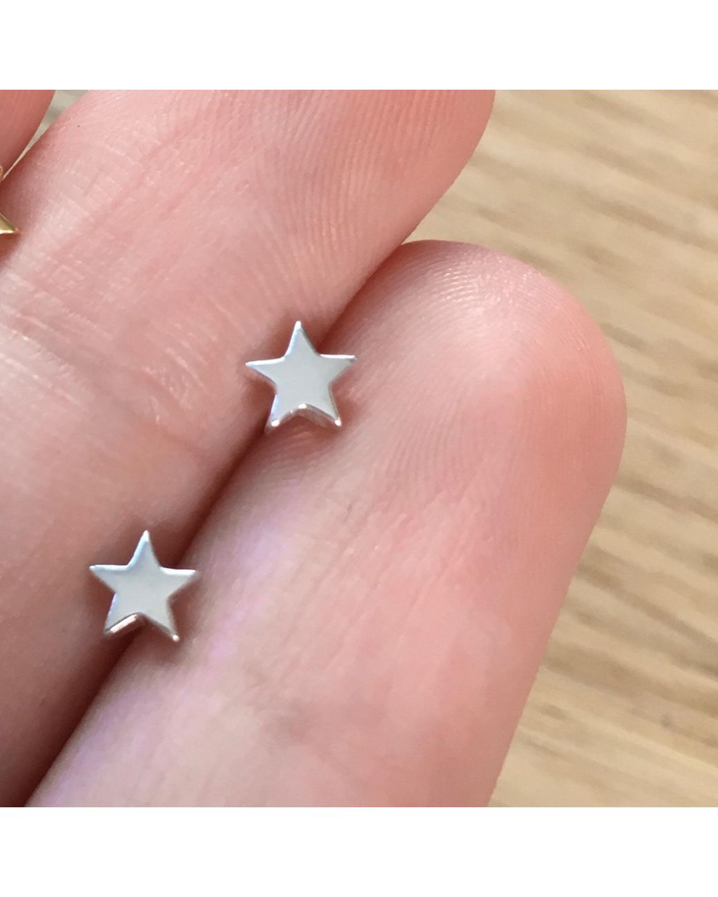 Lime Tree Design Blue Mini Star Stud Earrings