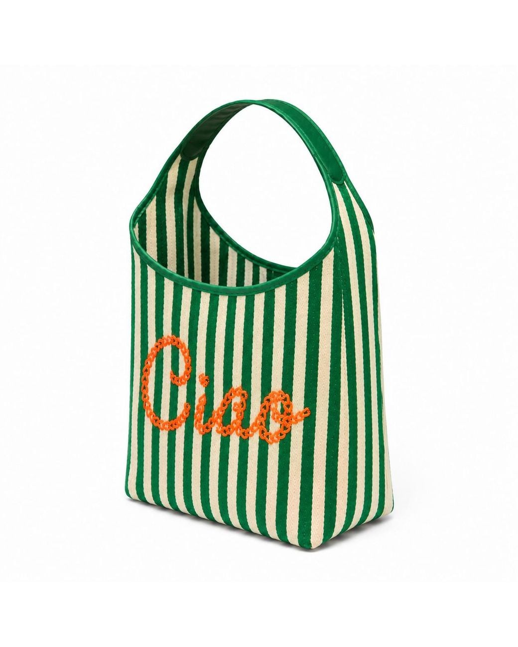 Lilly Loves Green Ciao Stripe Tote