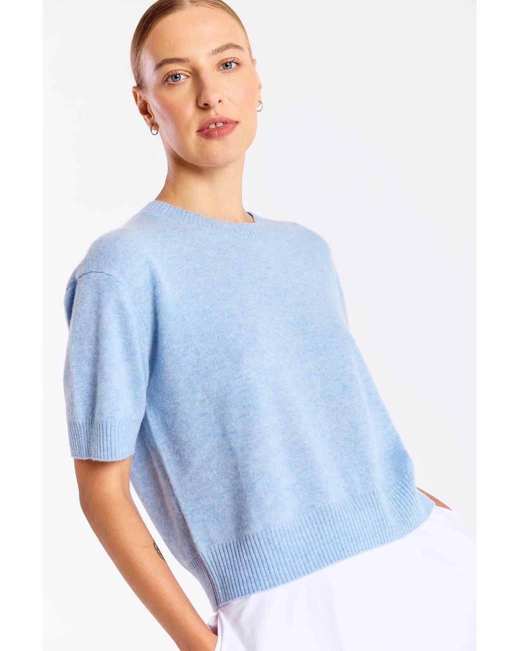 Brodie Cashmere Blue Vicky Cashmere Tee