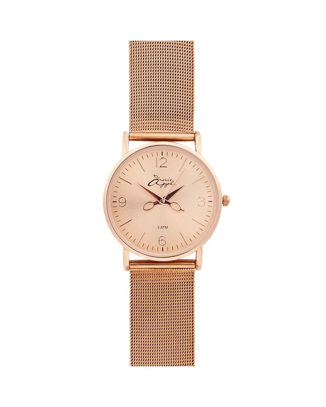 Bermuda Watch Company Metallic Annie Apple Alore Mesh Hairdresser Scissor Hands Watch