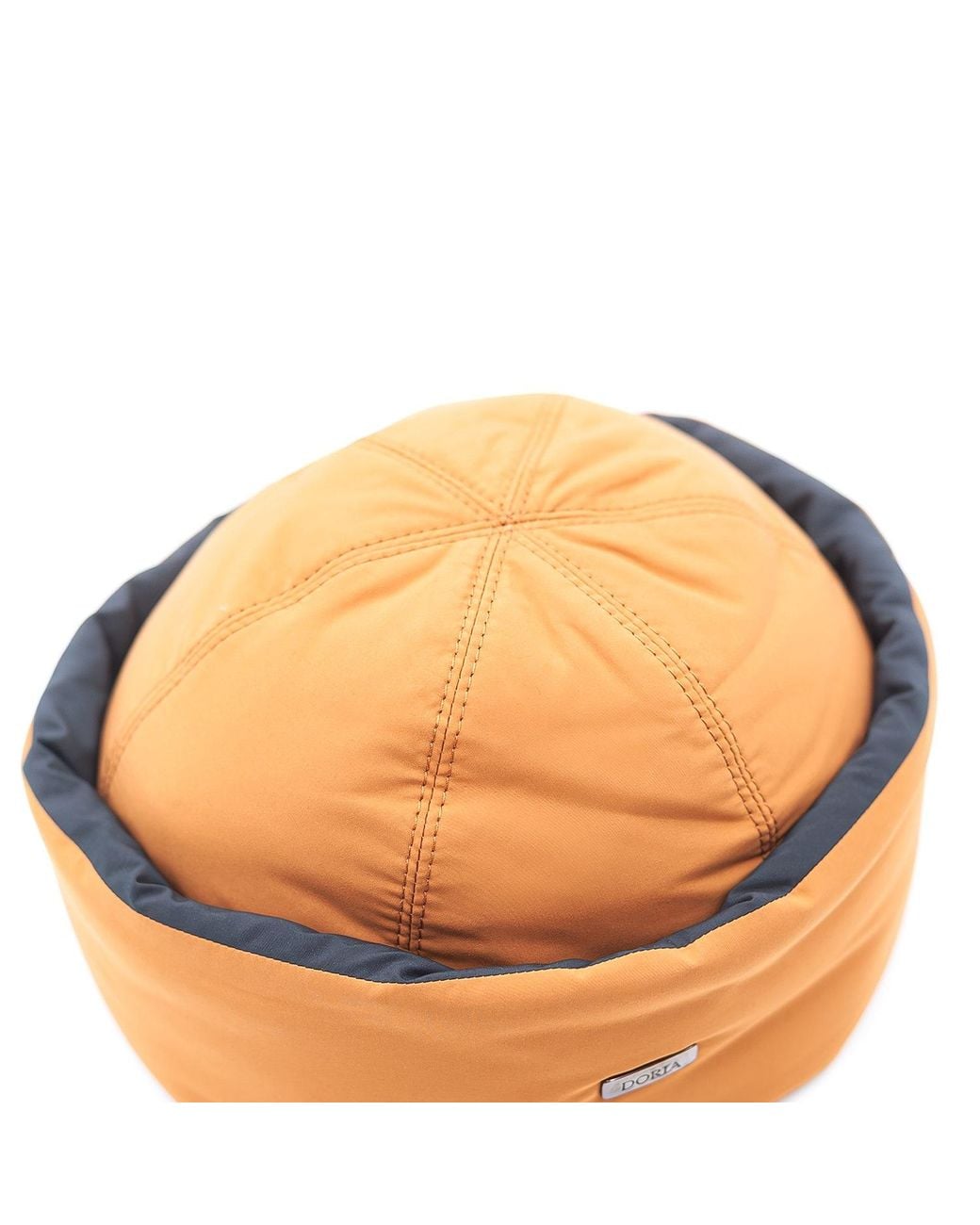 DORIA 1905 Orange Padded Fabric Docker Cap for men