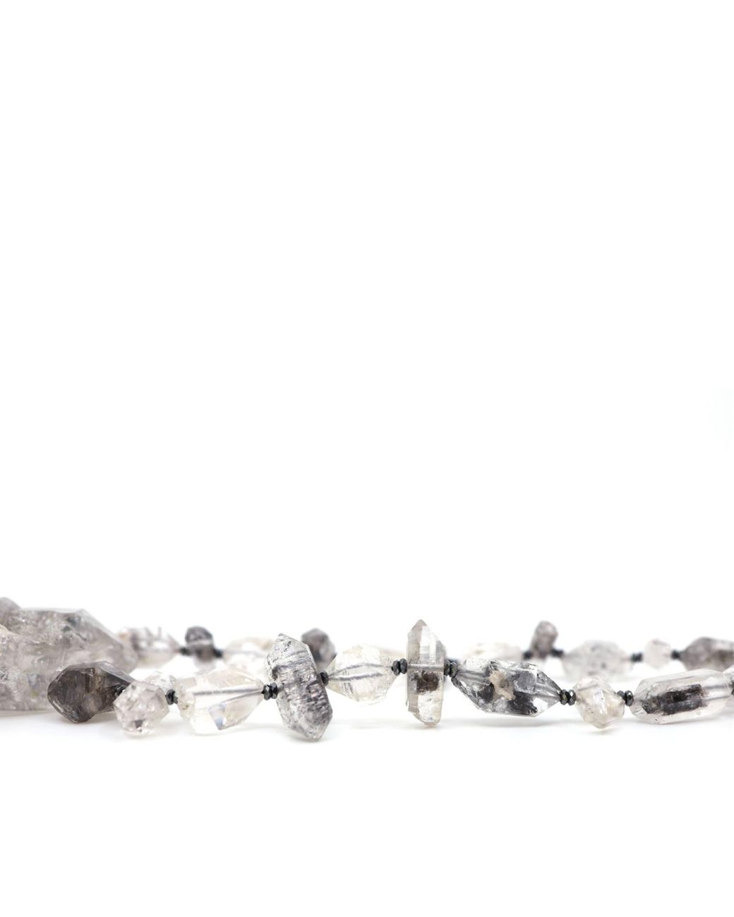 Shar Oke Metallic Tibetan Terminated Quartz Necklace