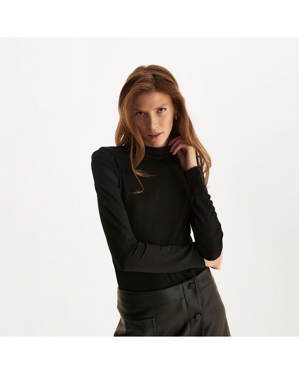 Lita Couture Black Viscose Open Back Top