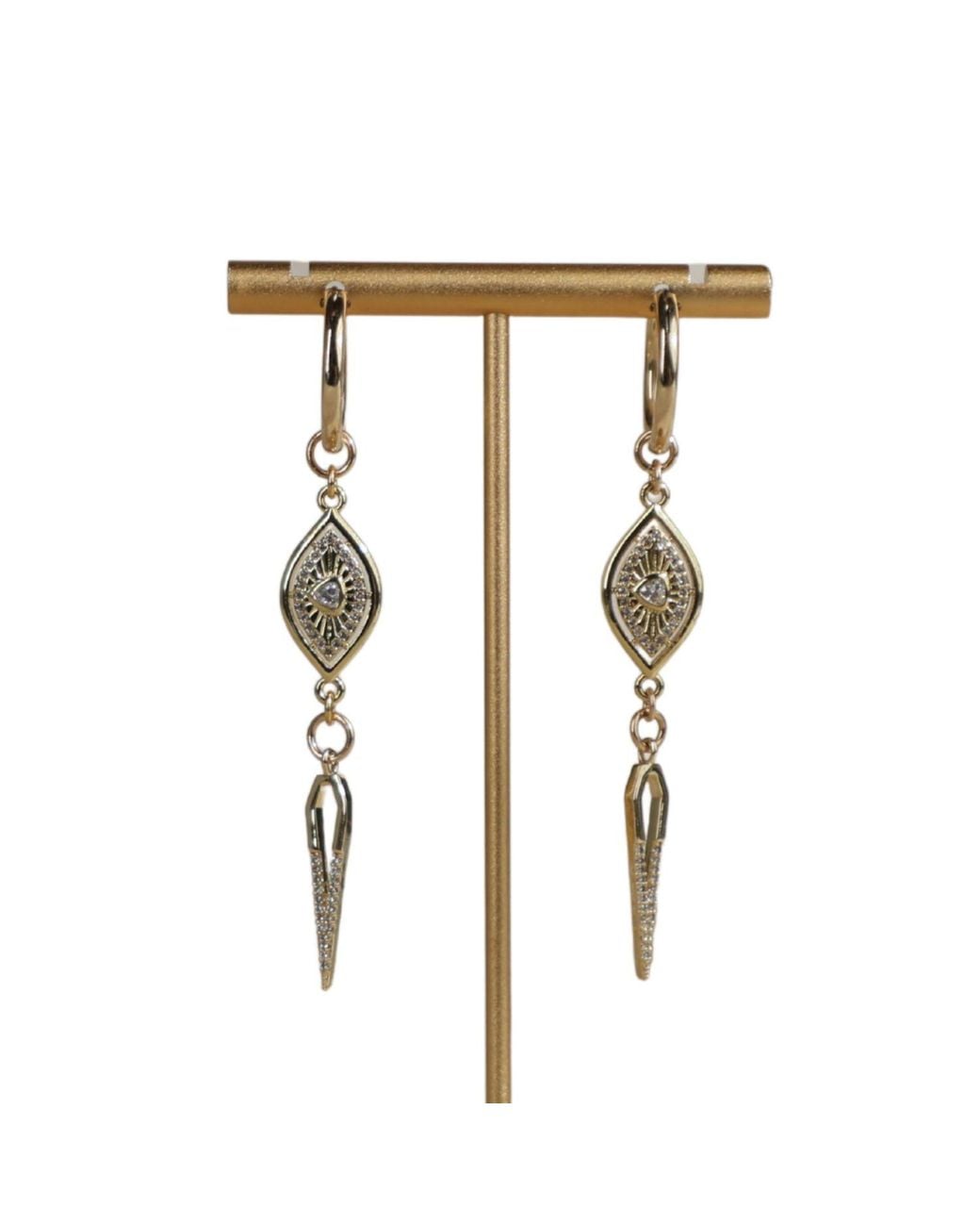 Rachel Nathan Metallic Hook Vertical Eye