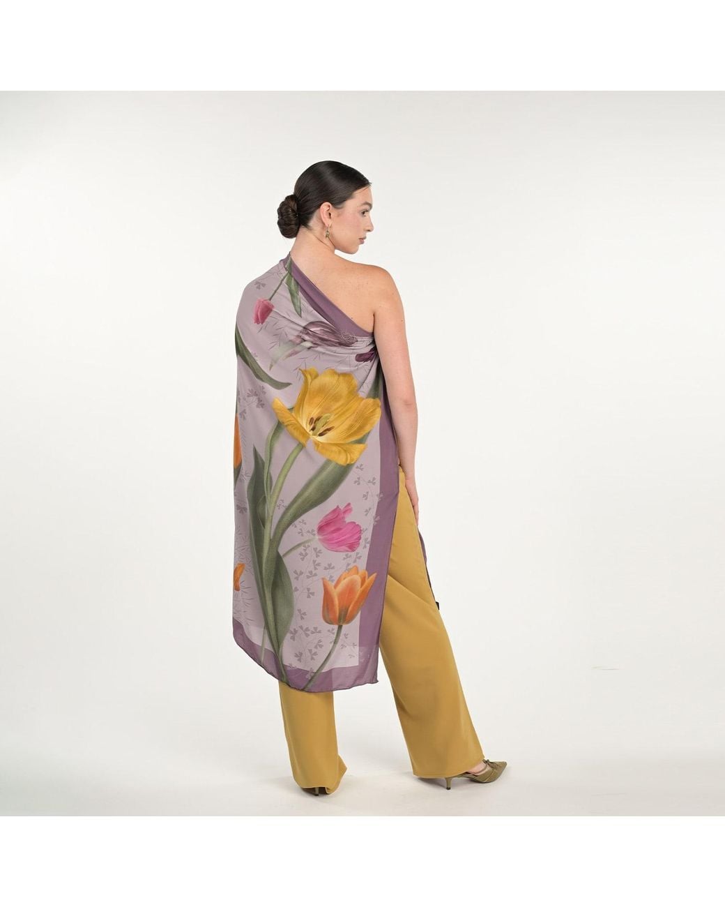 Silk&Soul Purple Tulip Scarf