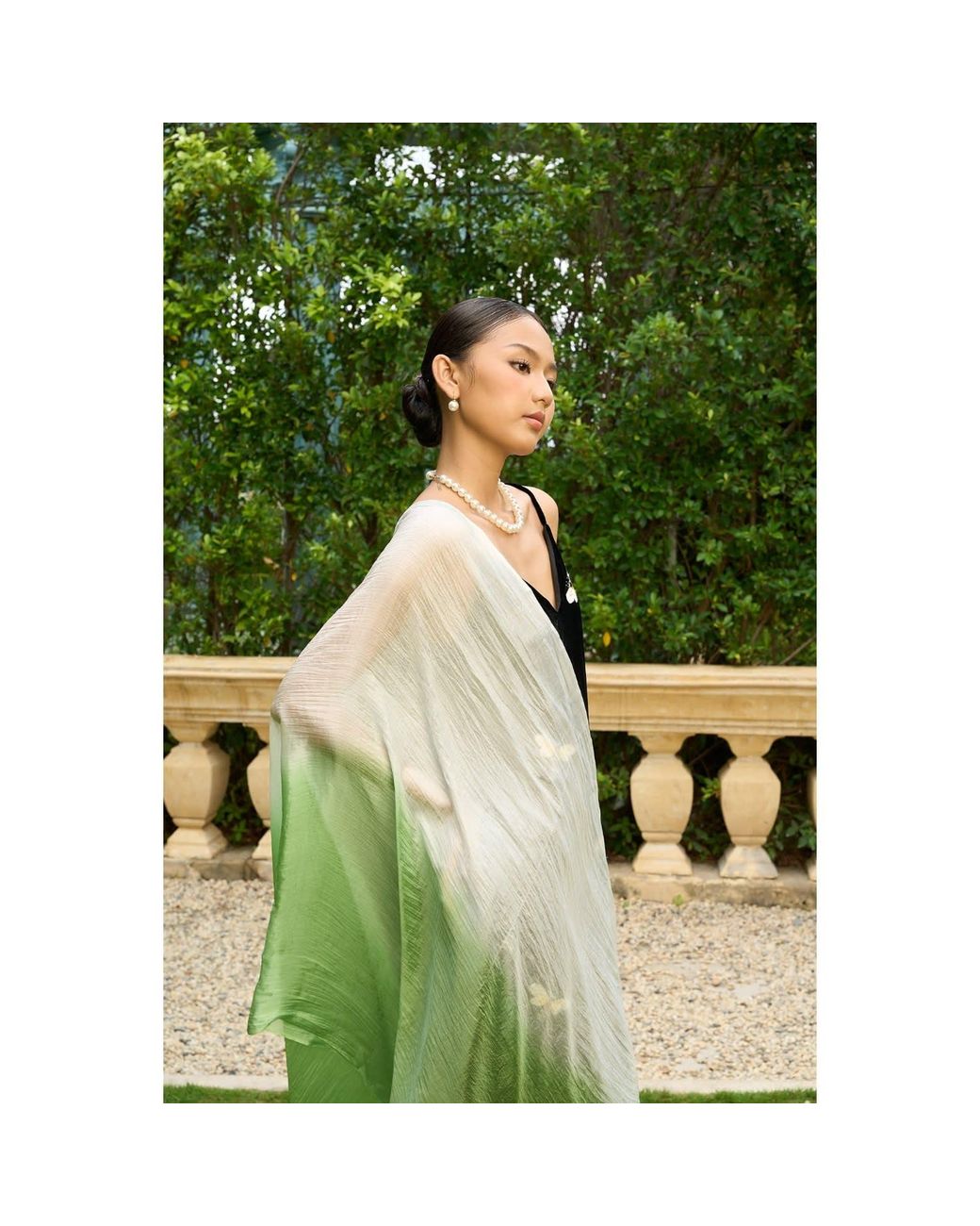 Silk and Bears Green To Ombre Mulberry Silk Scarf – Handmade & Hand-Dyed