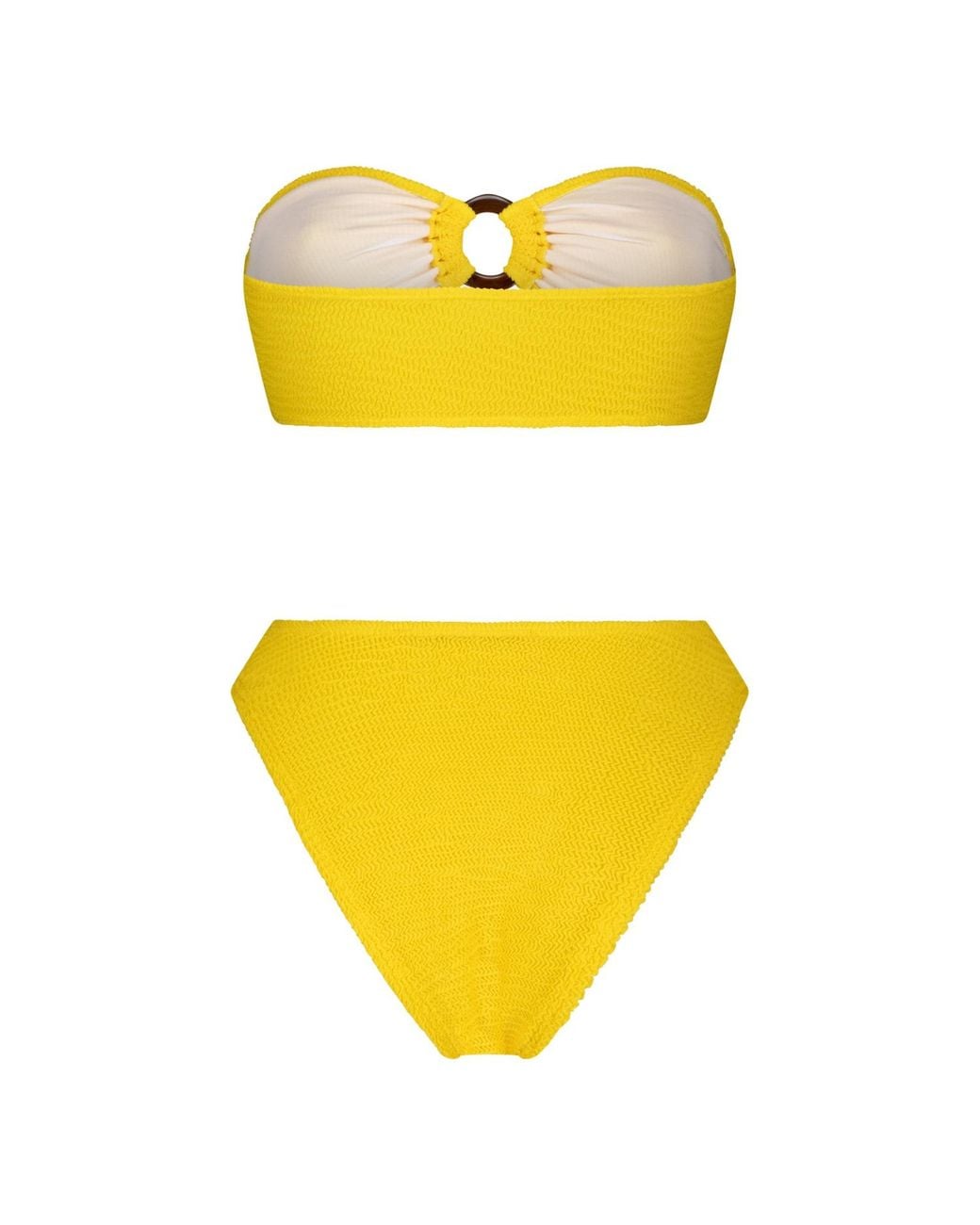 Maison Tangerine Yellow Santorini Crinkle Swimsuit Lemon Bikini