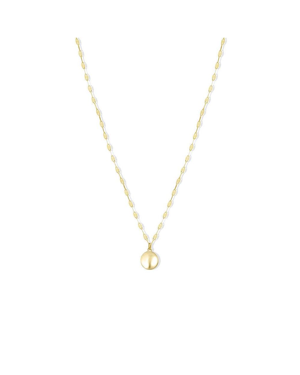 Argento Vivo Metallic Round Pendant Necklace