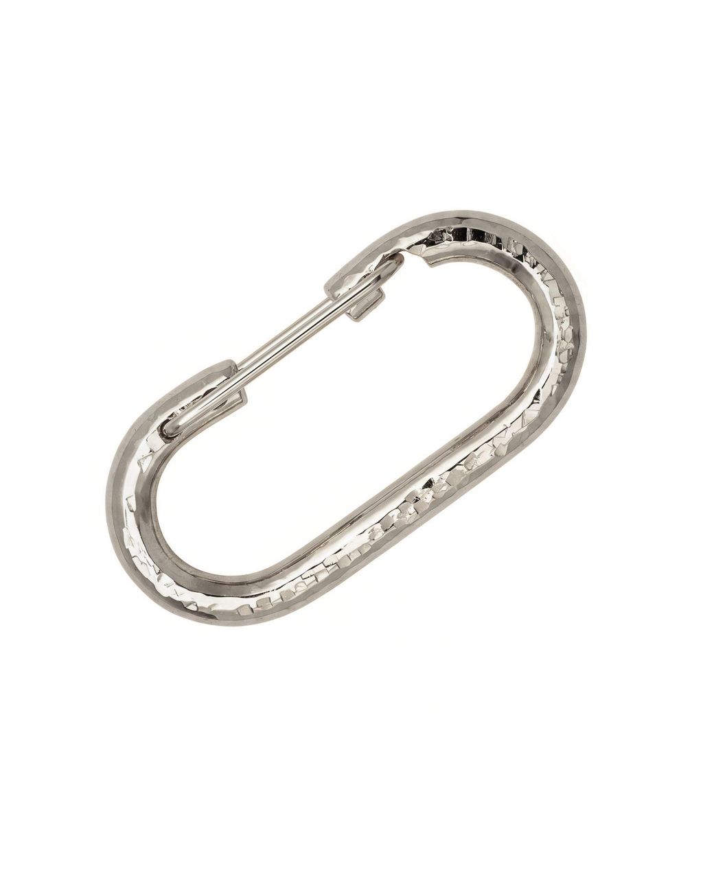 Jaredjamin White Large Oval Carabiner Clicker Clasp