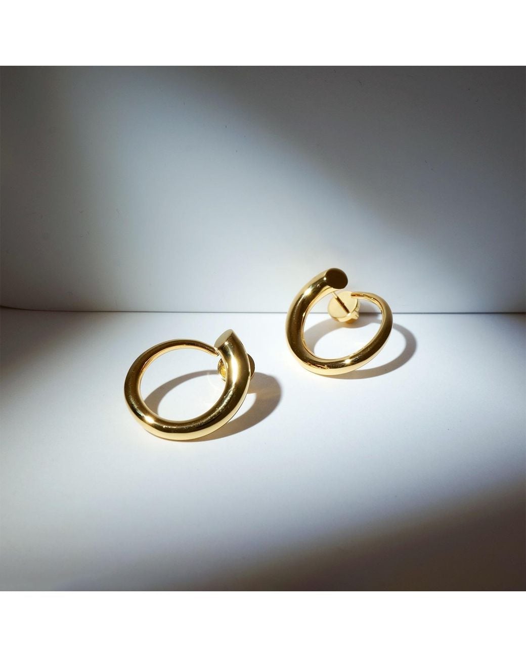 Meulien Metallic Graduated Hoop Earrings