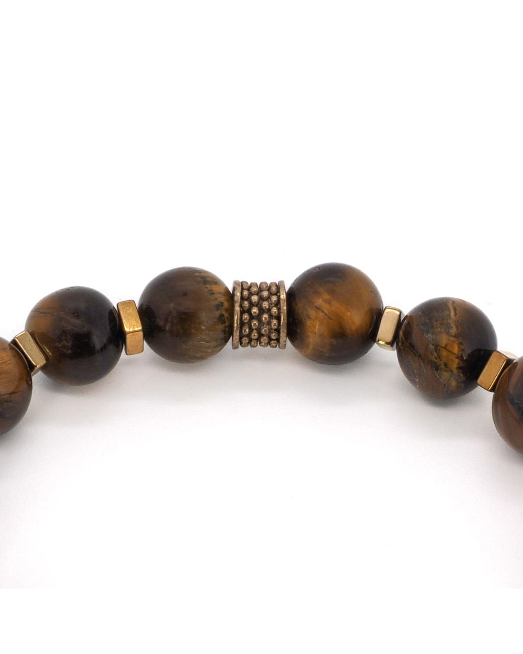 Ebru Jewelry Brown Tiger's Eye Stone Beaded Gladiator Bracelet for men