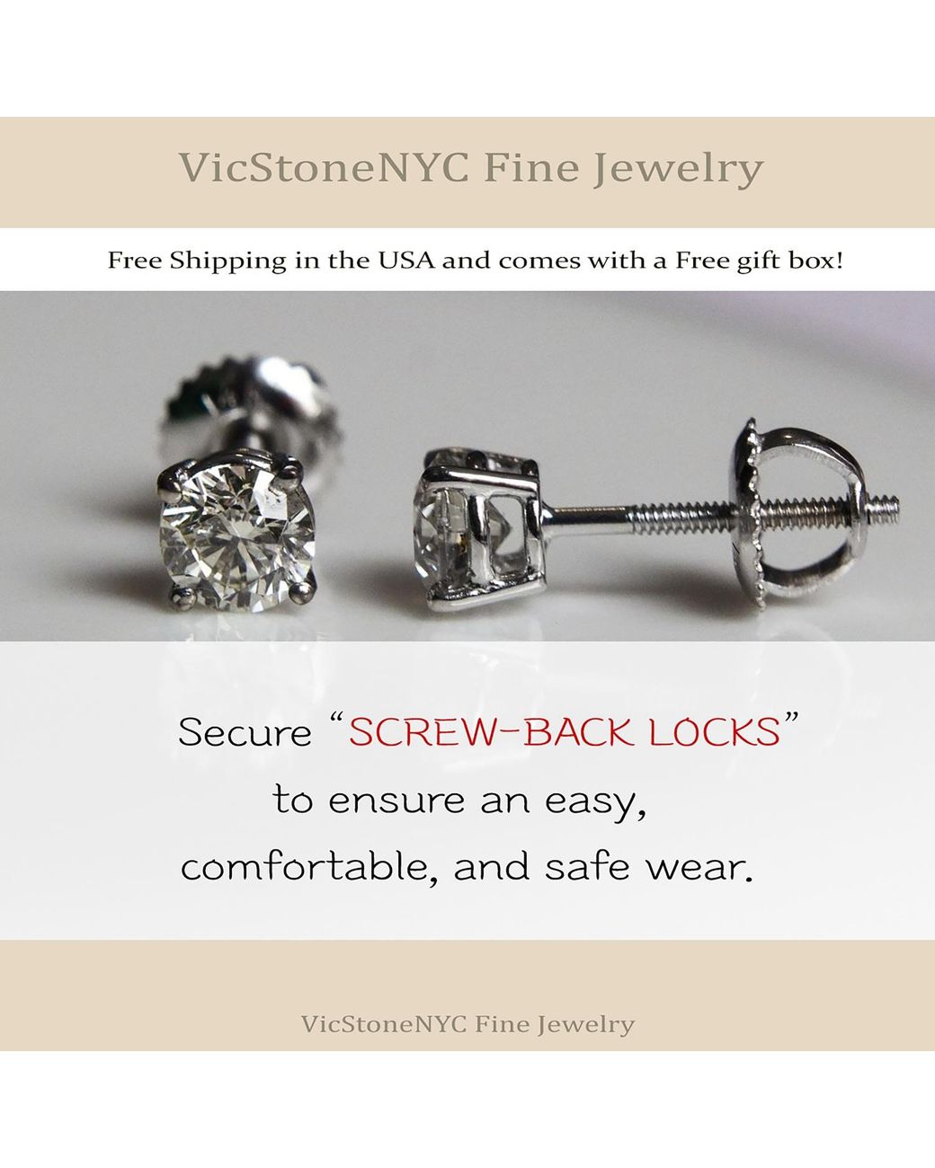 VicStoneNYC Fine Jewelry Black Platinum Natural Diamond Stud Earrings