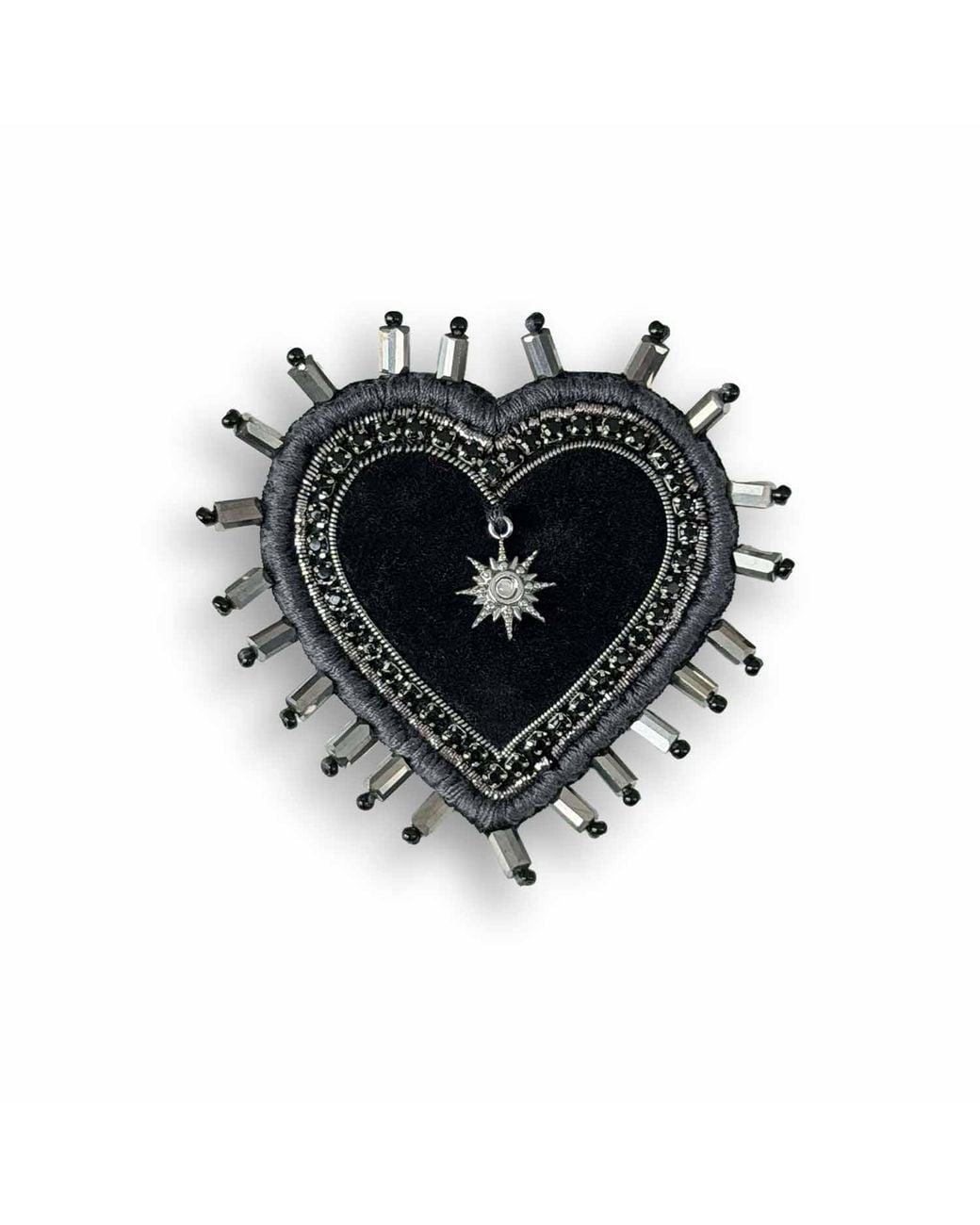 VETKA Black Heart Brooch – Velvet Night