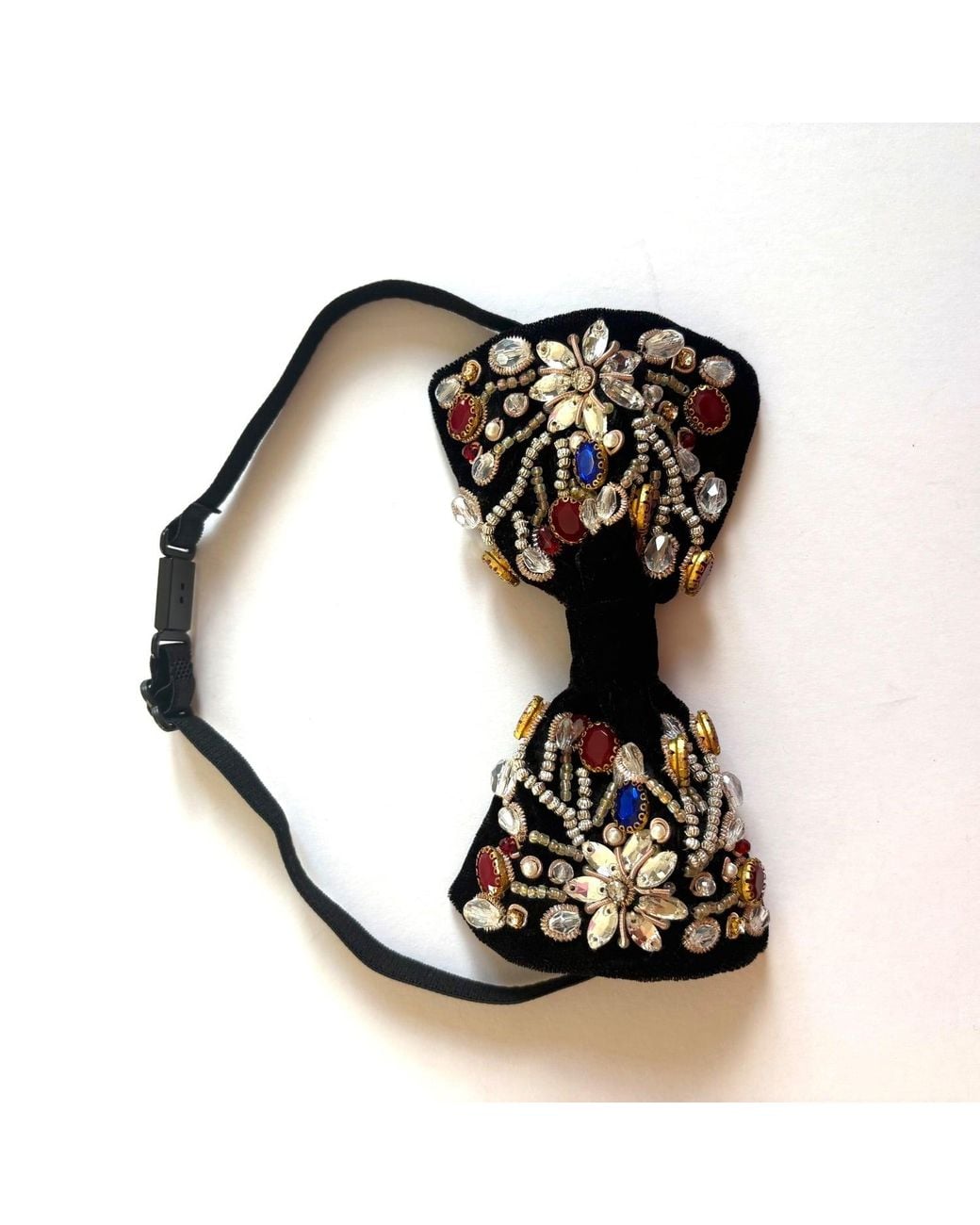 Zars London Black Encrusted Bow Tie for men