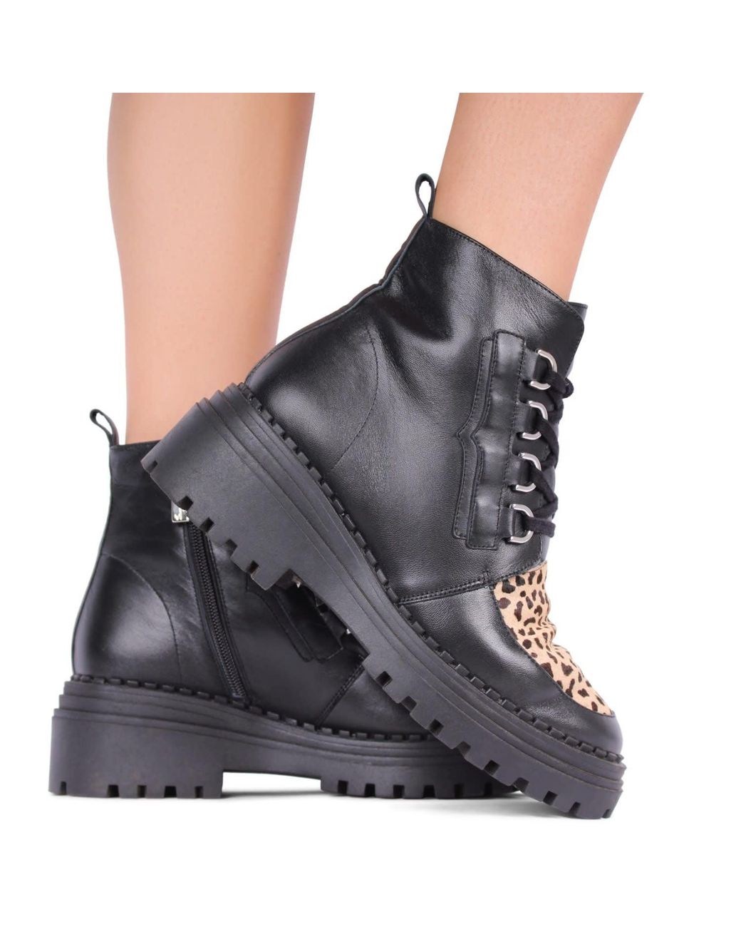 Terry De Havilland Black Rita Festival Boot Animal Print