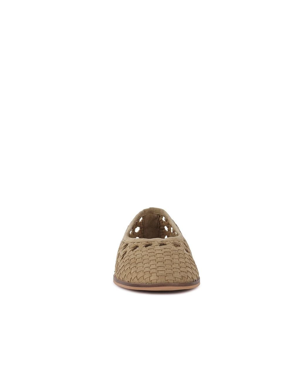 Rag & Co Miyako Suede Ballet Flats in Natural | Lyst