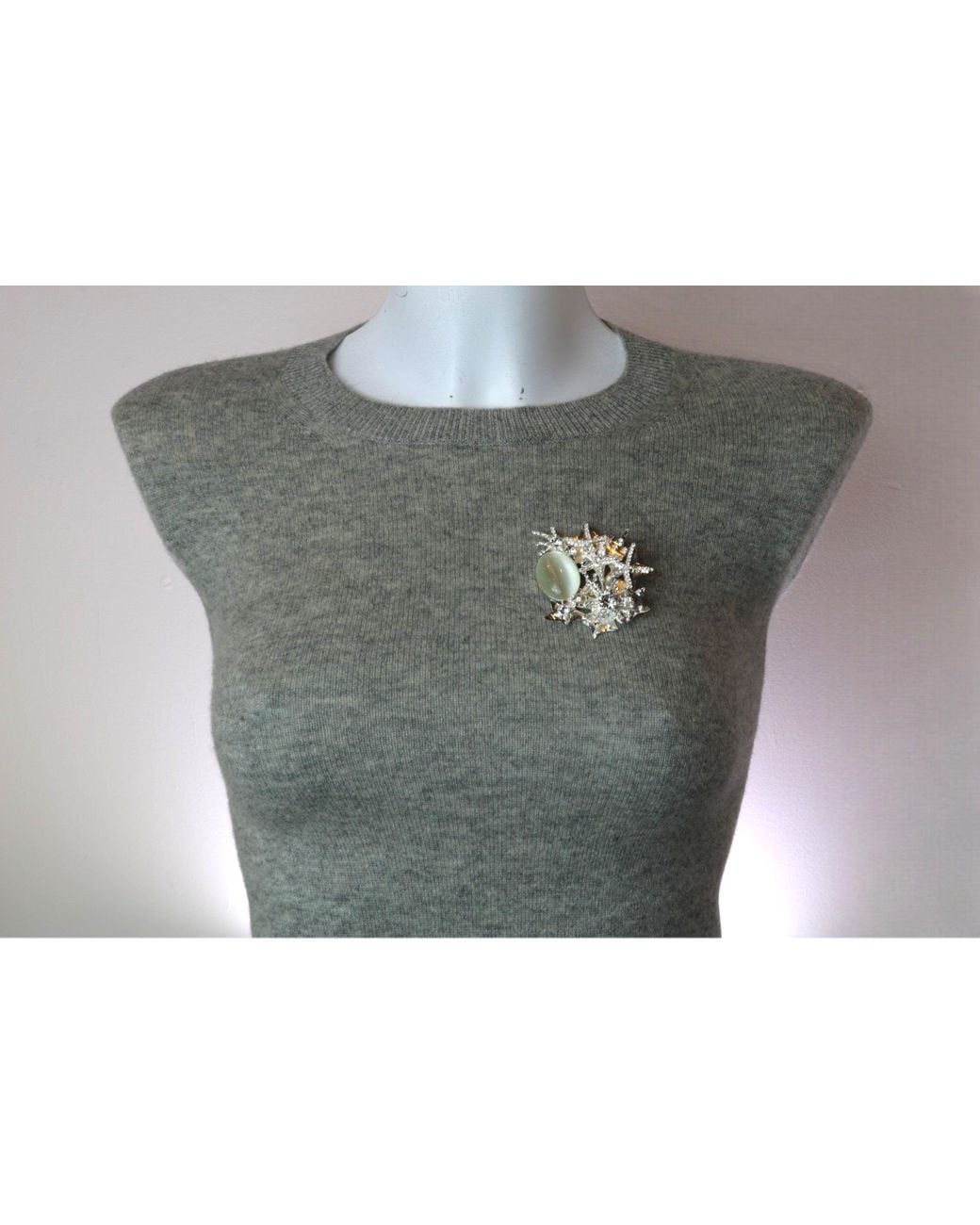 Vicki Sarge Black Luminescent Brooch