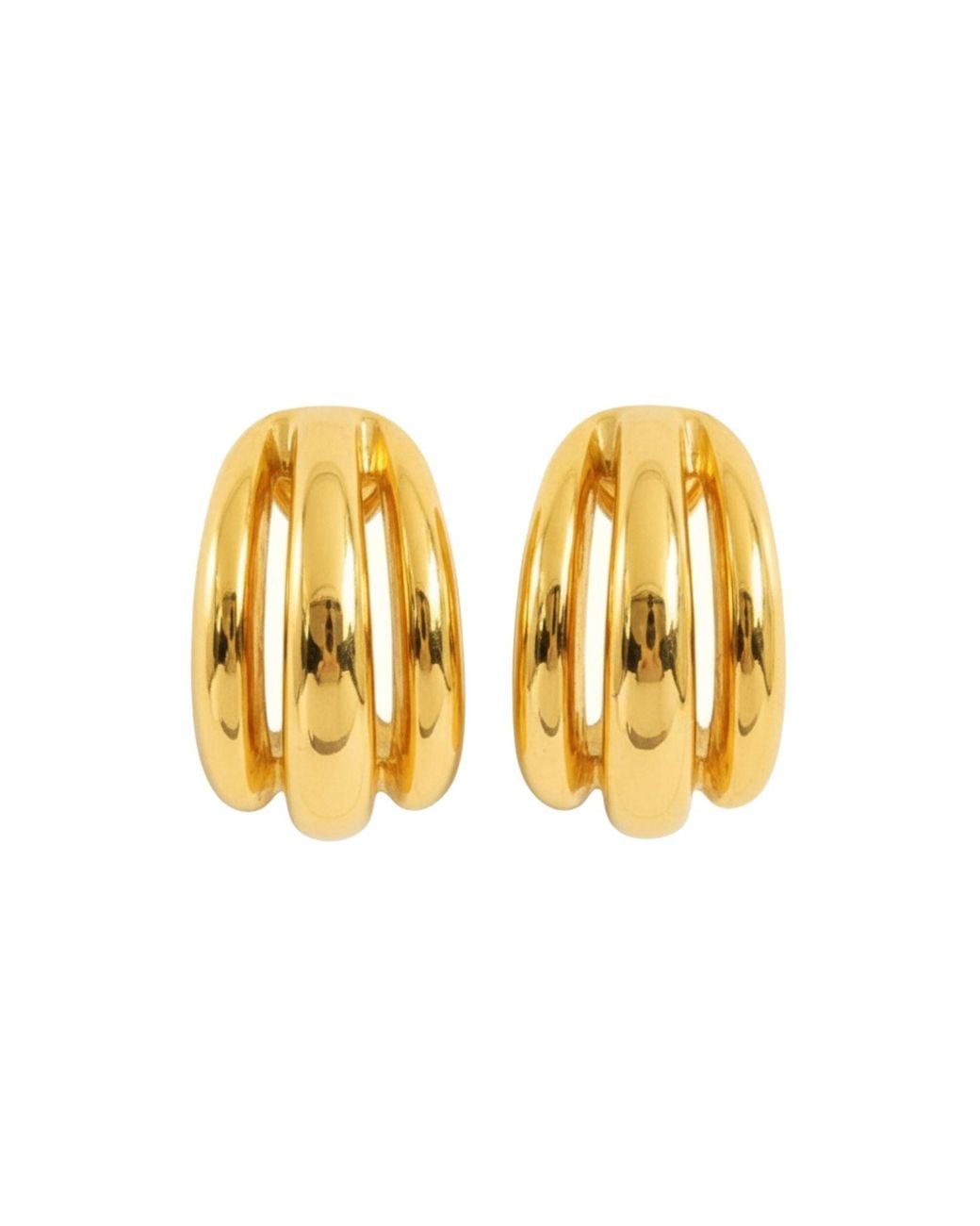 LINYA JEWELLERY Metallic Bery Vintage Big Hoop Earrings