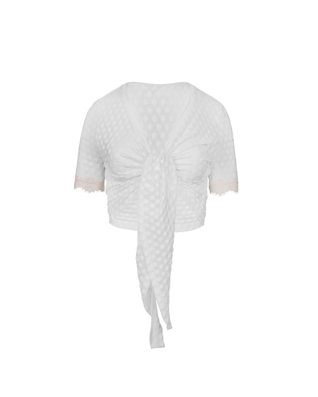 Oh!Zuza White Polka Dot Wrap Bolero