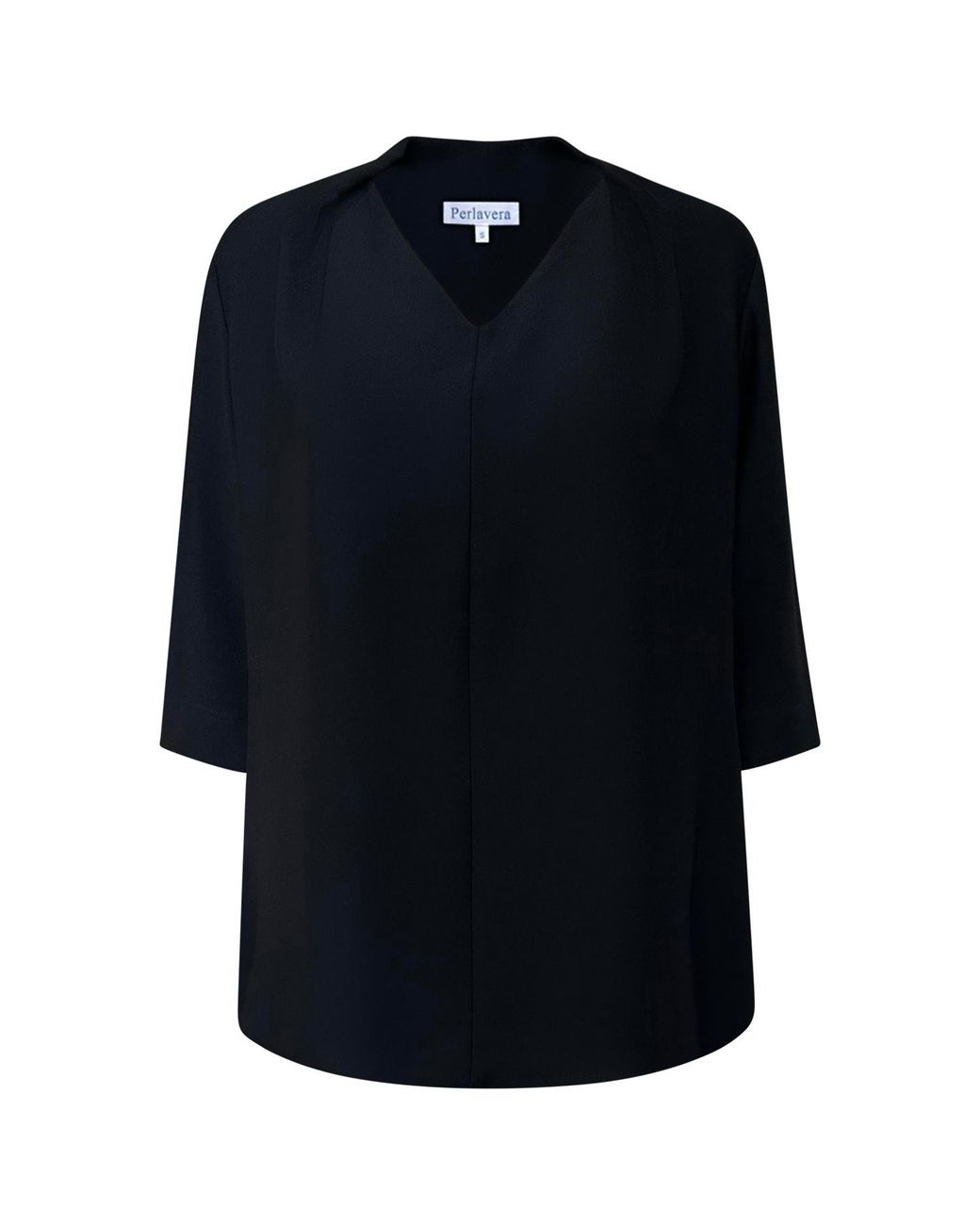 Perlavera Black Silvia Crepe Blouse