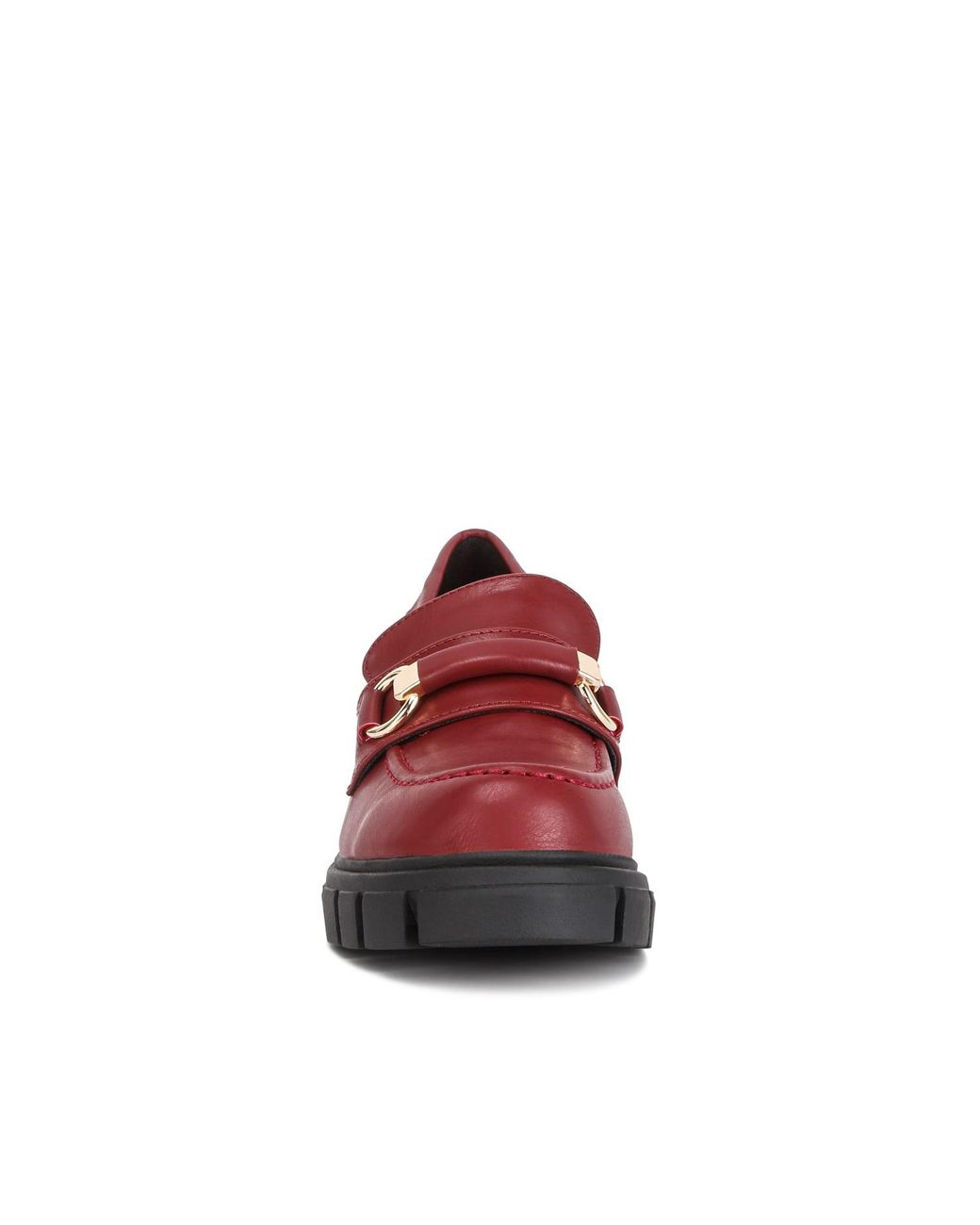 Rag & Co Red Evangeline Chunky Platform Loafers
