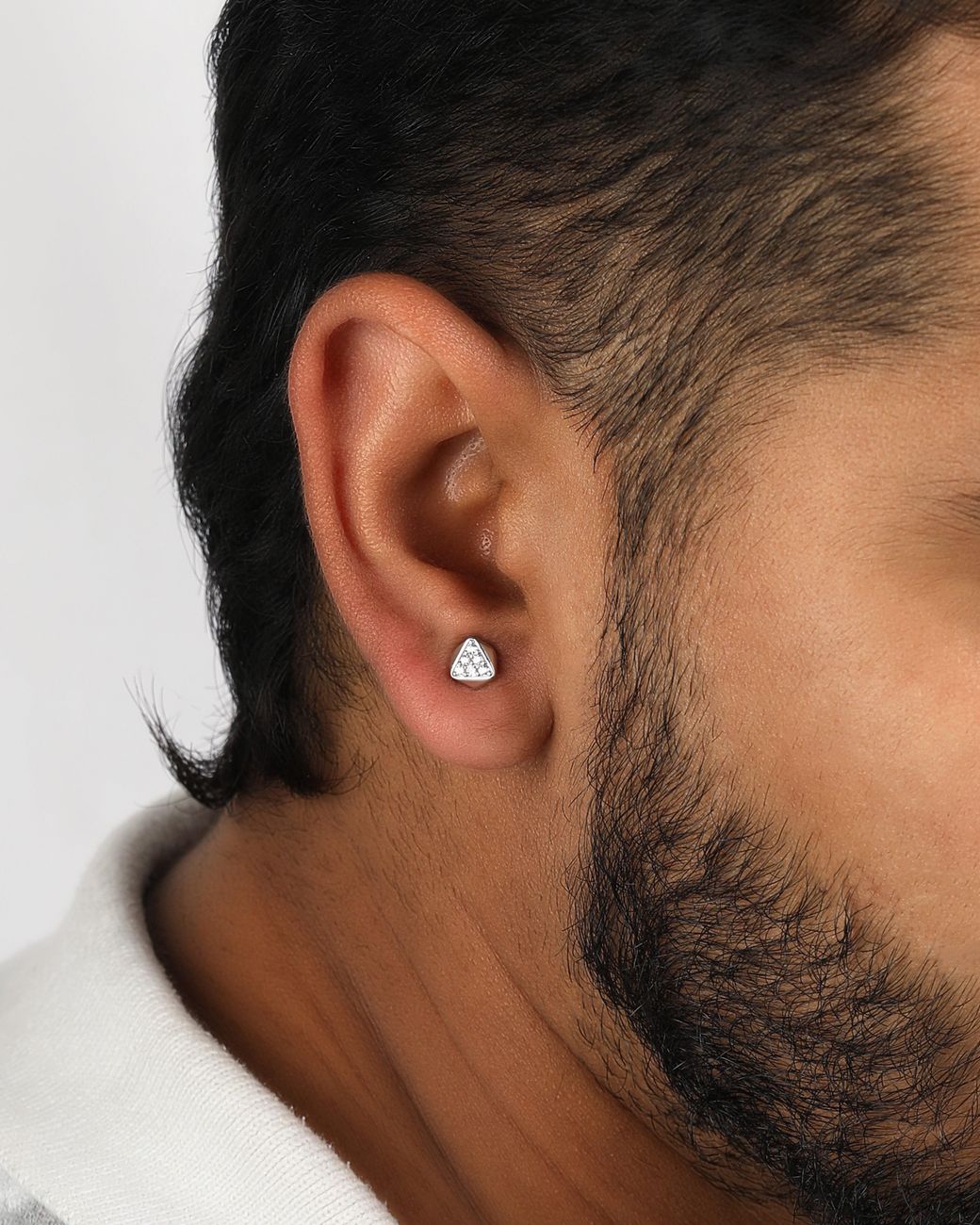 The Jewelz Multicolor Radiant Modern Angular Cz Studs for men