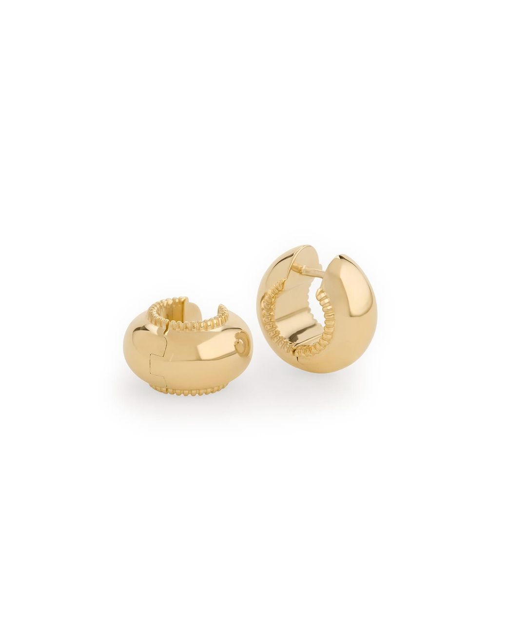 Stone Fruit Metallic Small Disc Hoops