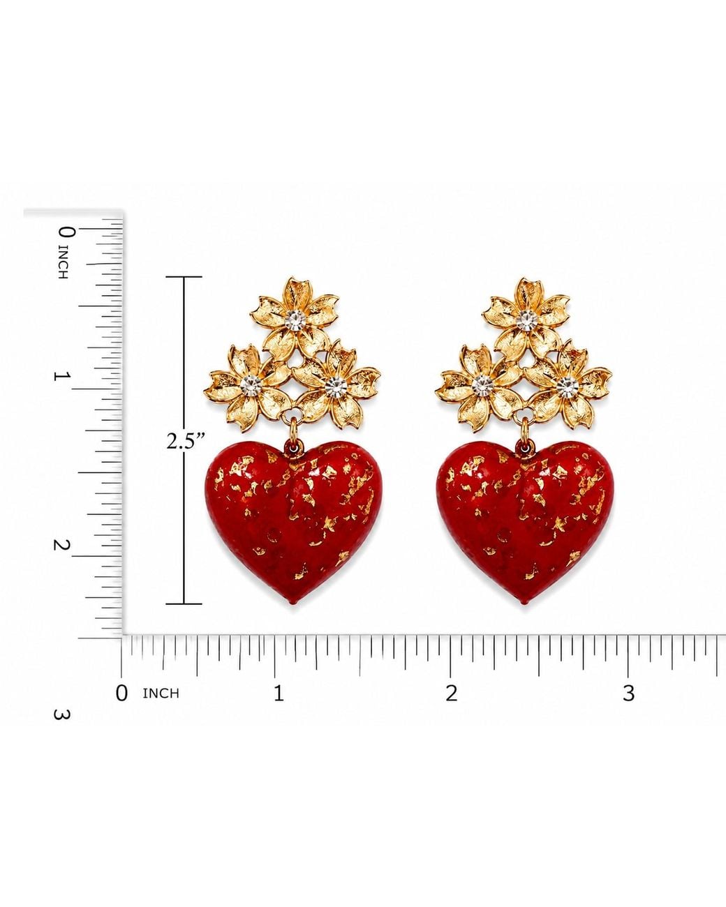 The Pink Reef Green Puff Heart Earring