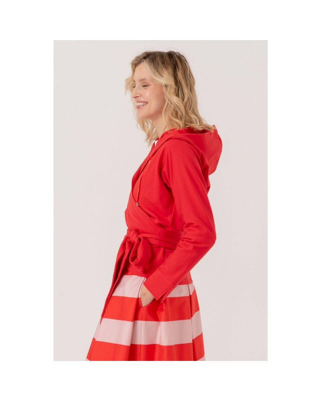 Marianna Déri Red Wrap Hoodie