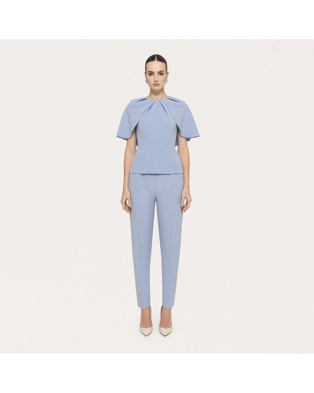 Nissa Blue Cape-Design Top