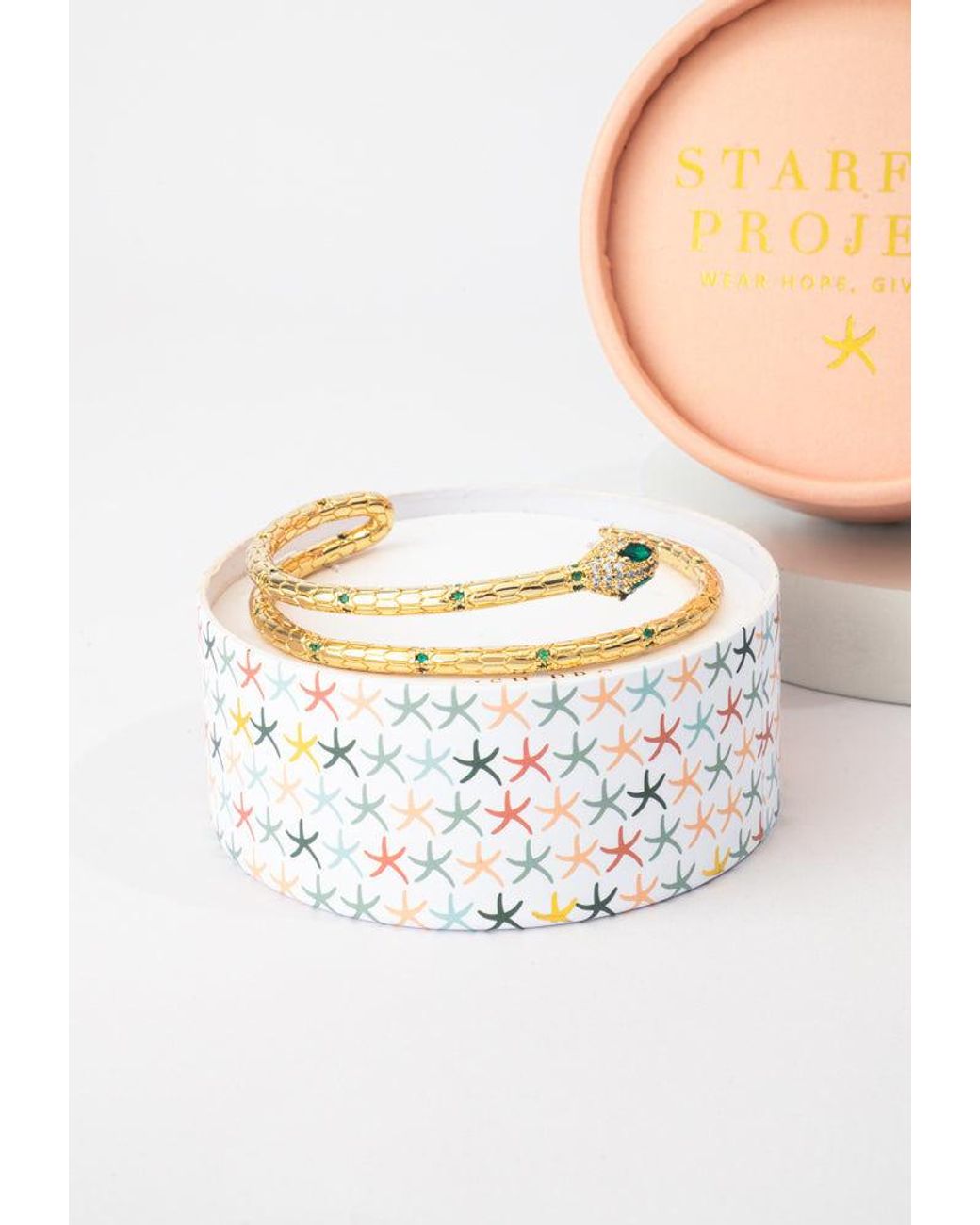 Starfish Project Metallic Snake 'Little Dragon' Cuff Bracelet