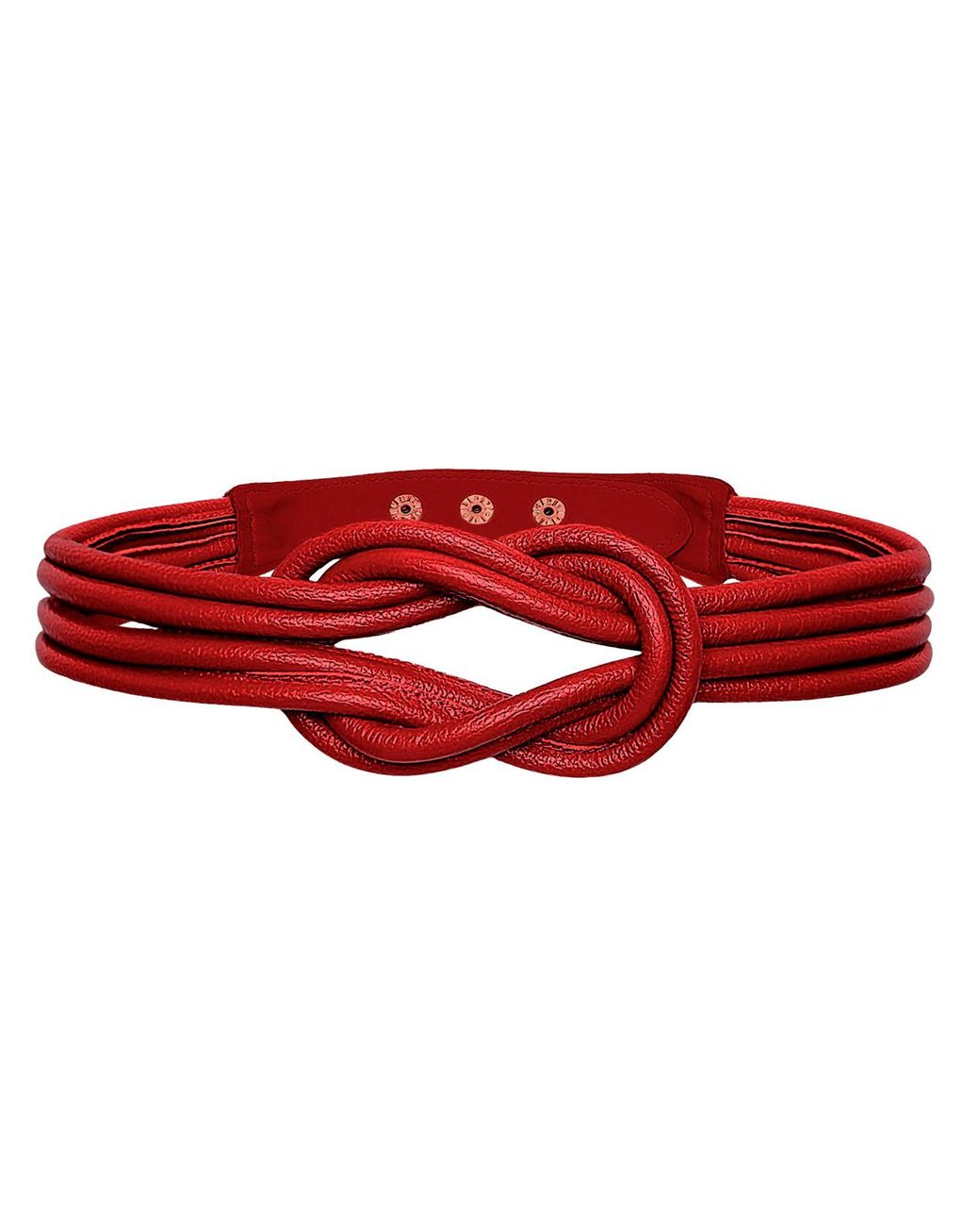 BeltBe Red Knot Leather Belt