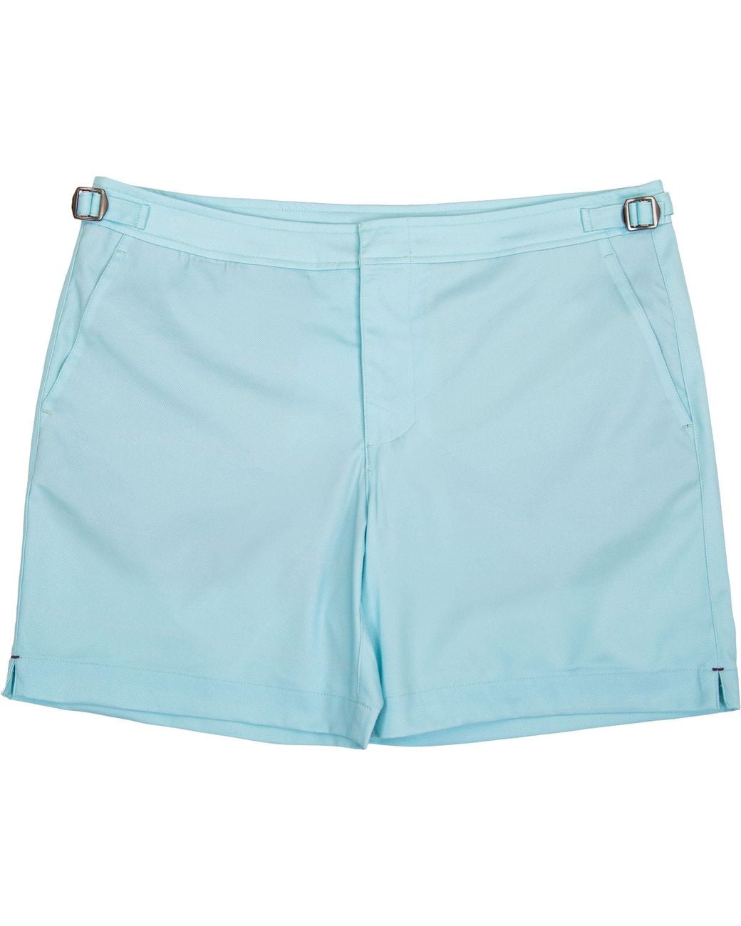 Lords of Harlech Blue Neptune Oxford Tailored Swim Short for men