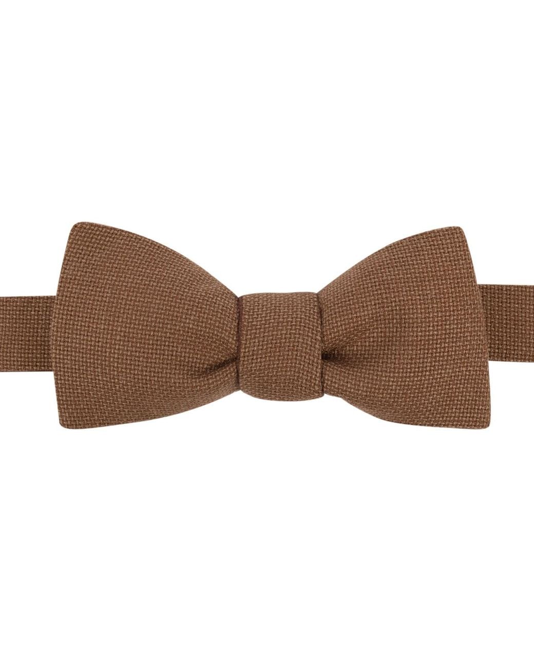 LE COLONEL Brown Neutrals Tiramisu Italian Wool Bow Tie for men