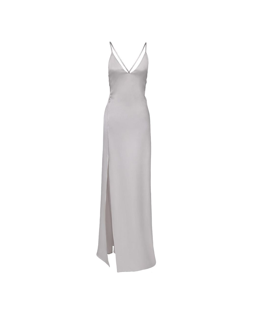 Anse Victorin Gray Elissa Slip Silk Dress
