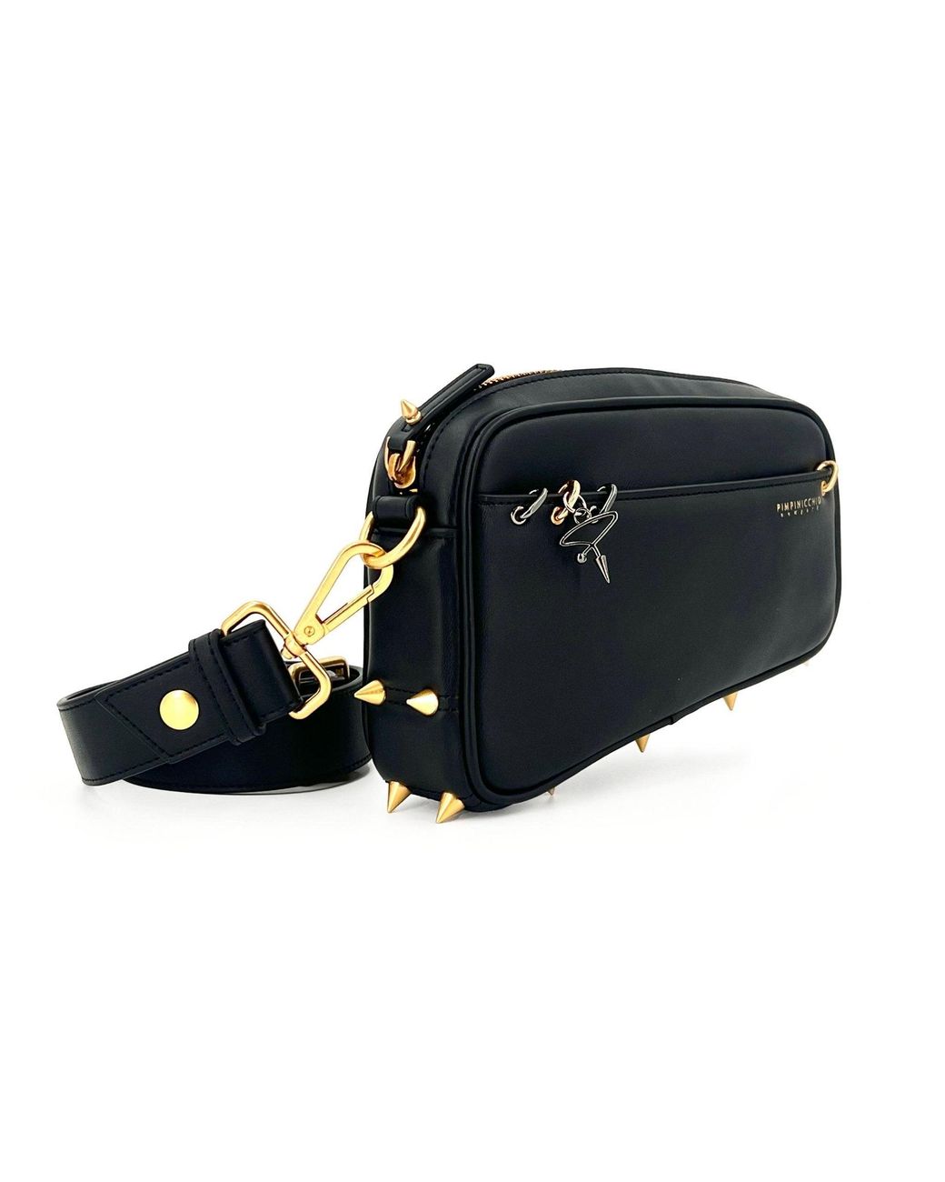Pimpinicchio New York Black Asymmetrical Belt Bag for men