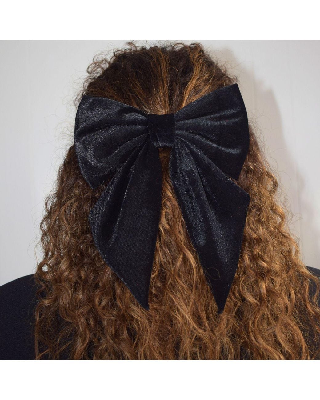 Sylk Black Velvet Hair Bow