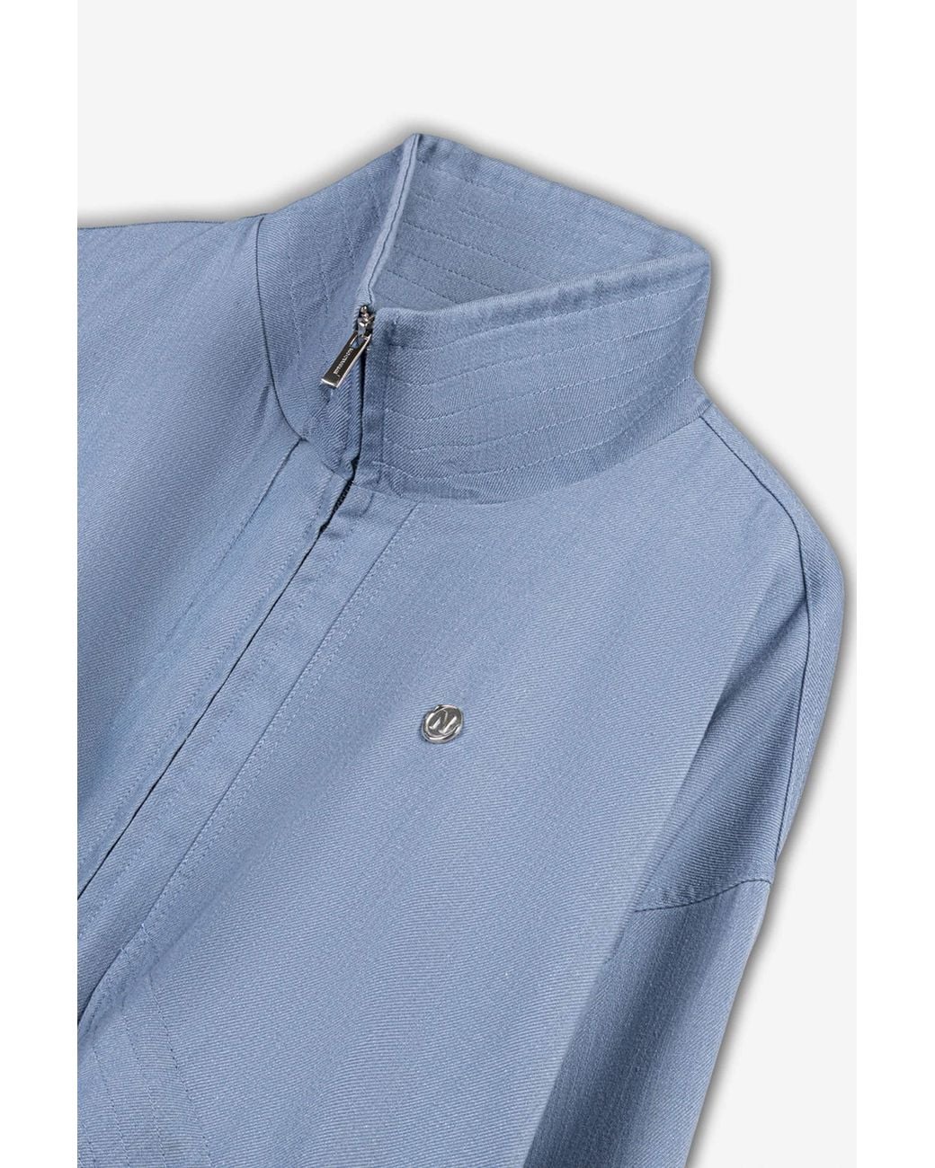 Nocturne Blue Zip Pocket Stand Collar Jacket