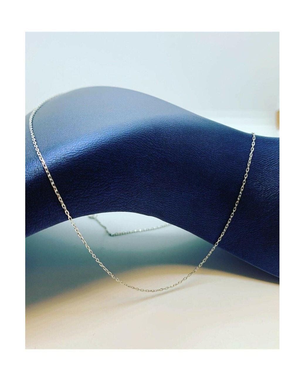 Spero London White Curb Chain Necklace Sterling
