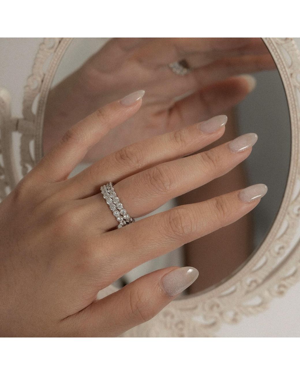 Diamonbliss Pink Two Carats Round Eternity Ring