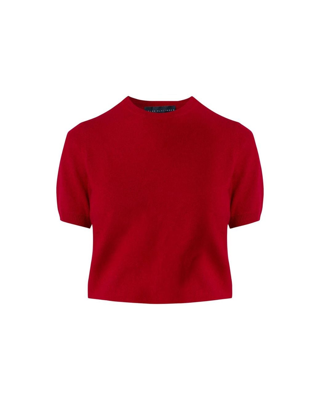 Helen Mcalinden Red Gemma Ruby Cashmere Crew Neck T-Shirt