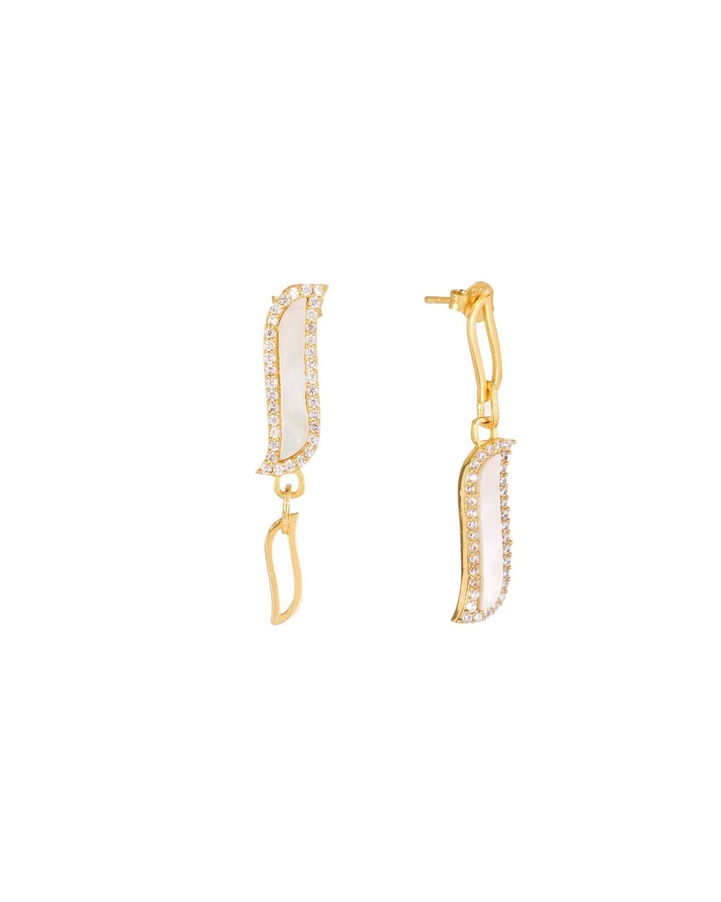 Lila Rasa Metallic Asymmetric Earrings