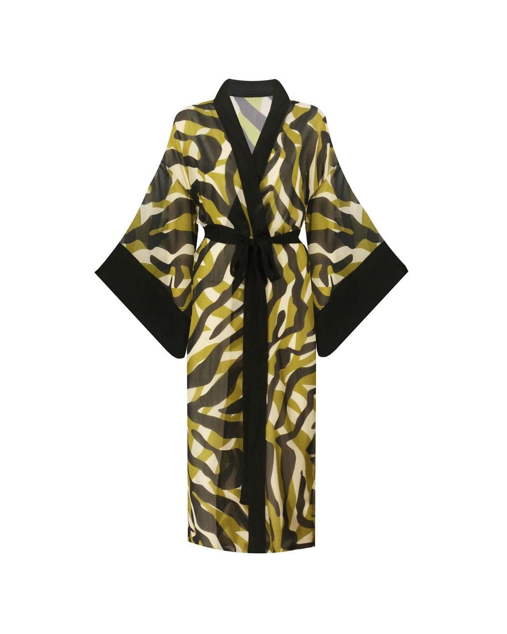 N'Onat Green / Neutrals / Black Venus Camouflage Pattern Kaftan In Green