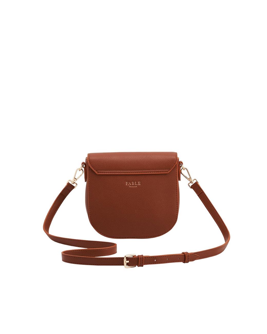 Fable England Brown Beth Saddle Crossbody Bag