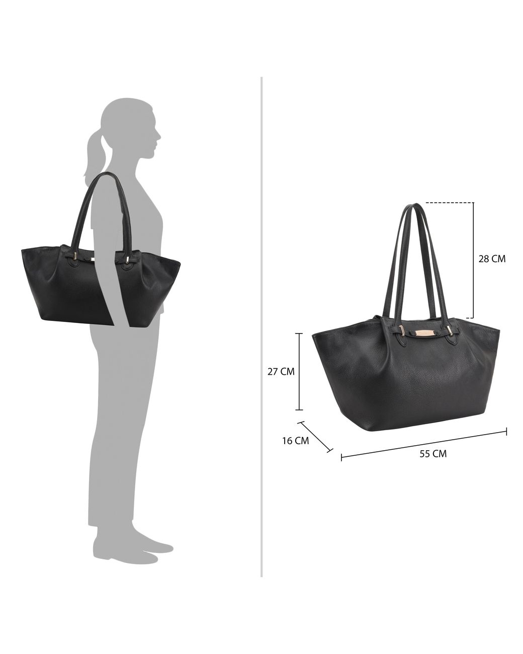 Paul Costelloe Black Judith Tote Bag