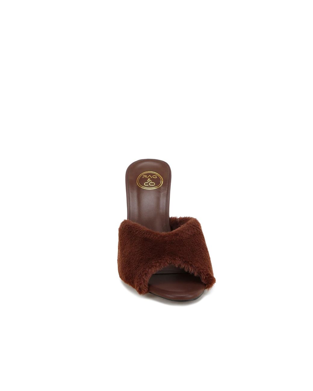 Rag & Co Brown Lantana Furry Sleek Stiletto Heels