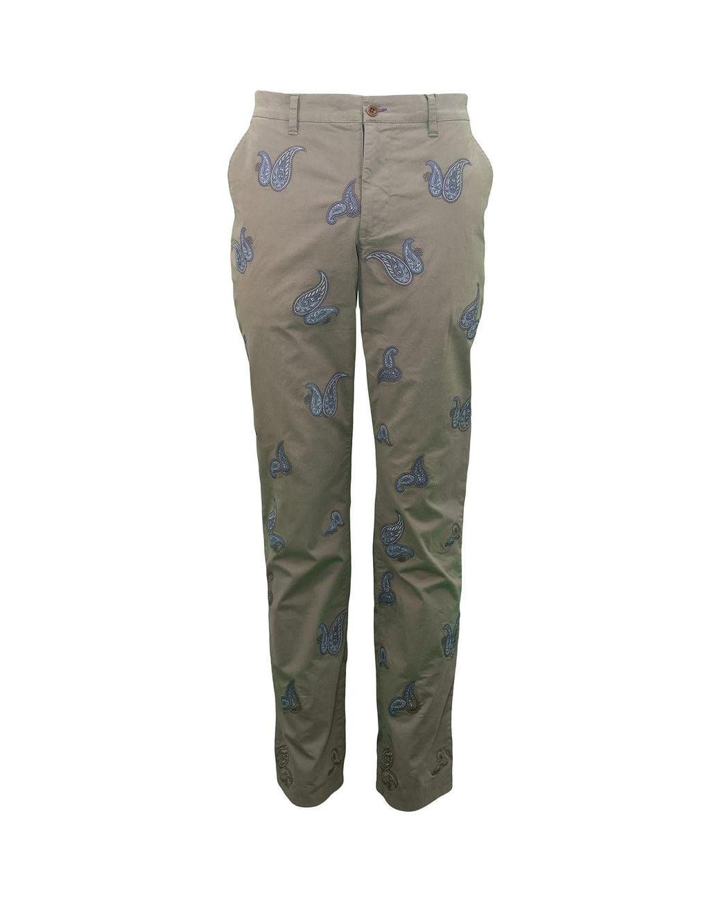 Lords of Harlech Gray Charles Embroidered Paisley Pant for men